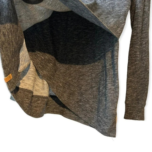 Tentree Dark Grey Long Sleeve Wrap Sweater Top - Picture 5 of 8